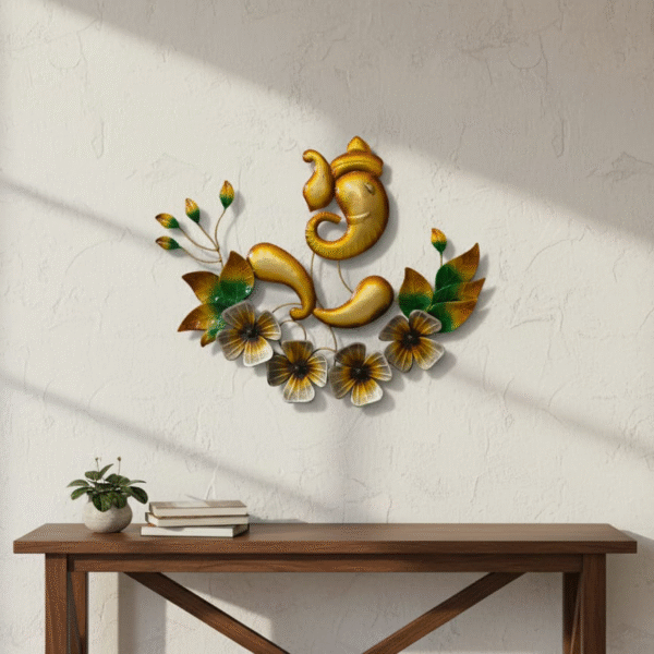 Divine Ganesha Floral Wall Art