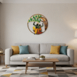 Radha Krishna Swing Wall Art