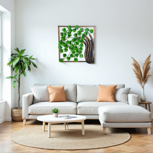 Framed Green Leaf Tree