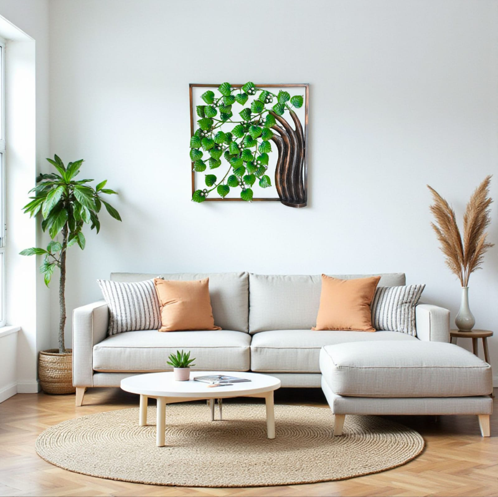 77 main Framed Green Leaf Tree - Image 1