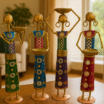 Women with Baskets – Handcrafted Decorative Figurines
