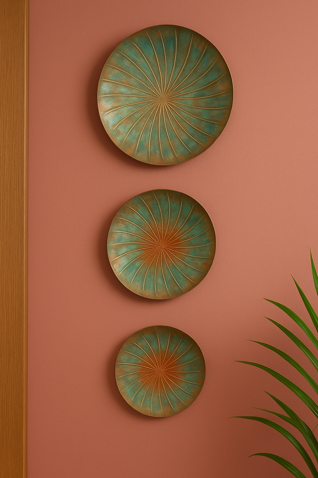 Patina Radiance Plates – Handcrafted Decorative Wall Plates