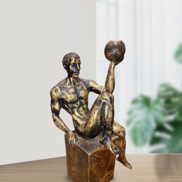 Seated Gold Sphere Athlete