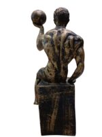Seated Gold Sphere Athlete - Image 5