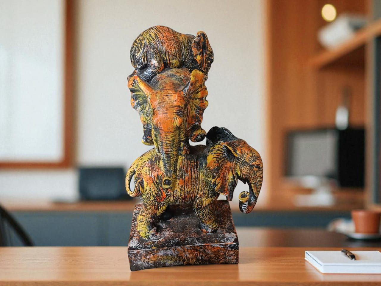 Stacked Strength Elephants – Handcrafted Symbol of Power