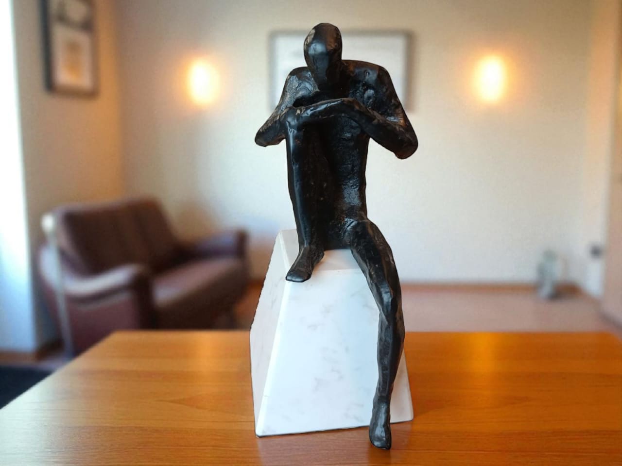 Weight of Thought – Handcrafted Figurine