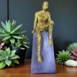 Striped Sage – Handcrafted Figurine for Elegant