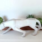 Geometric Panther – Modern Panther Figurine for Home Decor