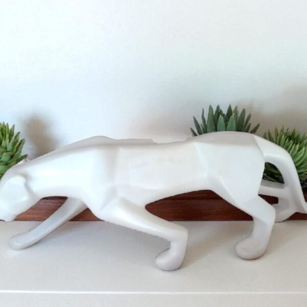 Geometric Panther – Modern Panther Figurine for Home Decor