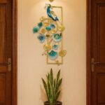 Teal Bloom Peacock – Elegant Handcrafted Wall Décor