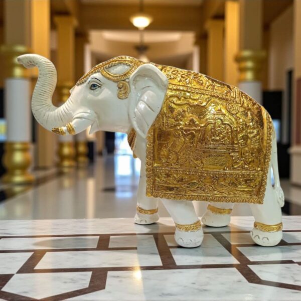 Golden Elephant – Elegant Sculpture for Home Décor & Prosperity