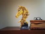 Golden Steed – Majestic Golden Horse Sculpture for Home Decor