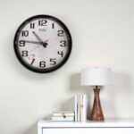 Black Frame Grid Clock – Stylish Modern Wall Timepiece