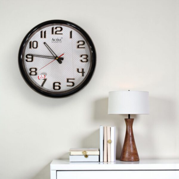 Black Frame Grid Clock – Stylish Modern Wall Timepiece