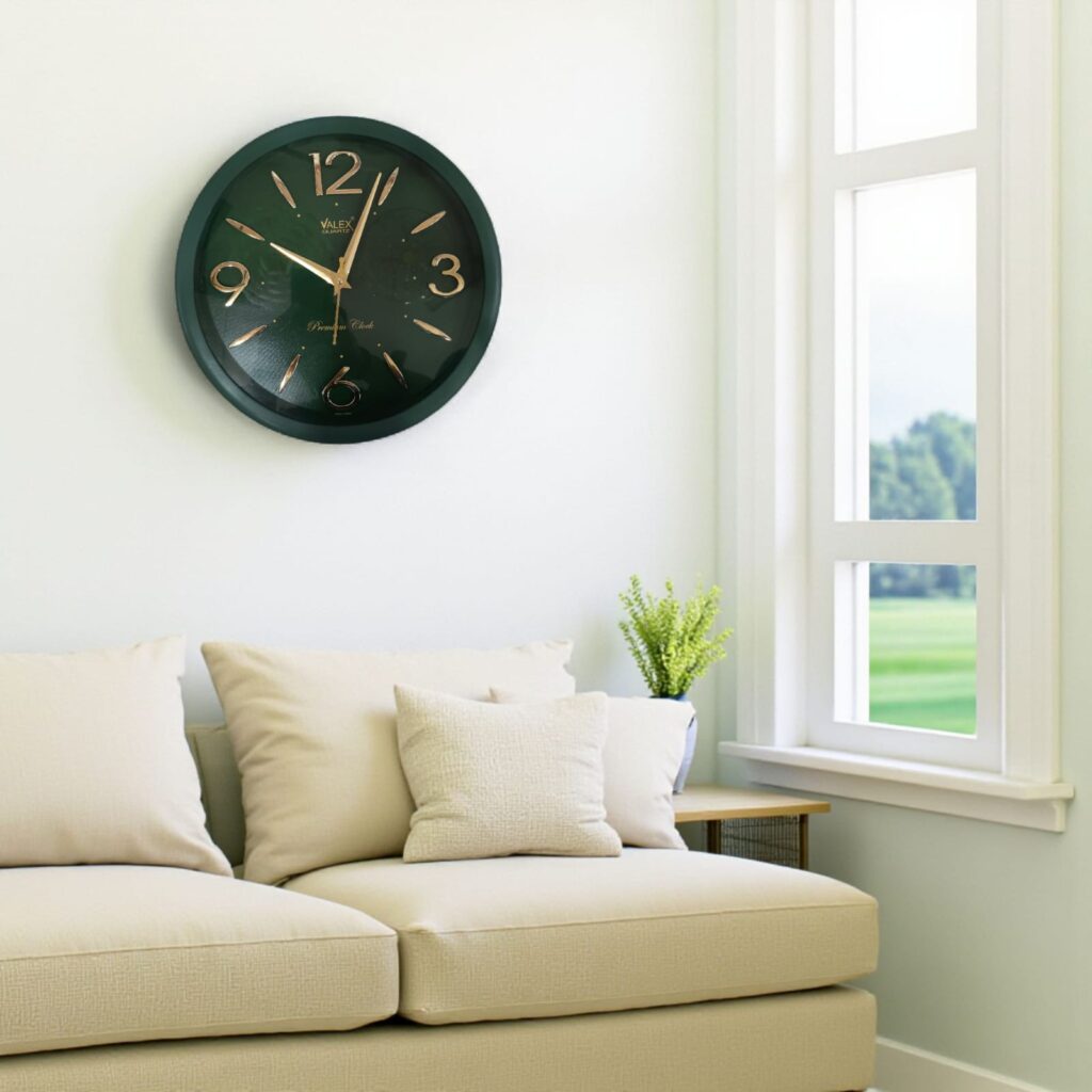Emerald Hour – Luxurious Wall Clock for Home & Office