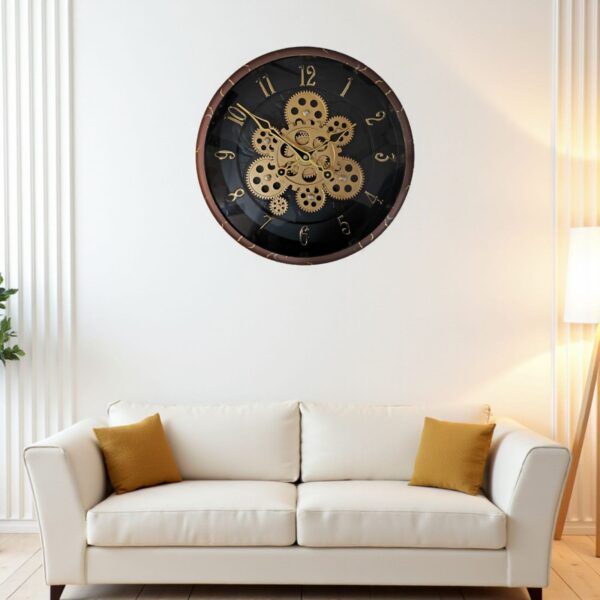 Kinetic Timber Clock – Wooden Wall Clock with Natural Charm