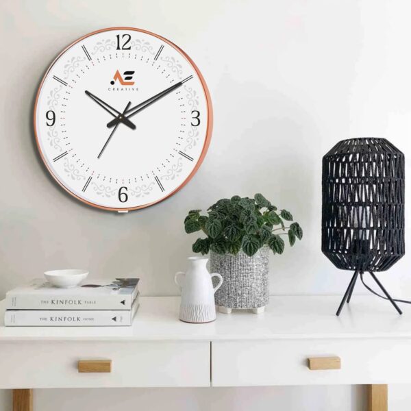 Nordic Pattern Clock – Scandinavian Minimalist Wall Clock