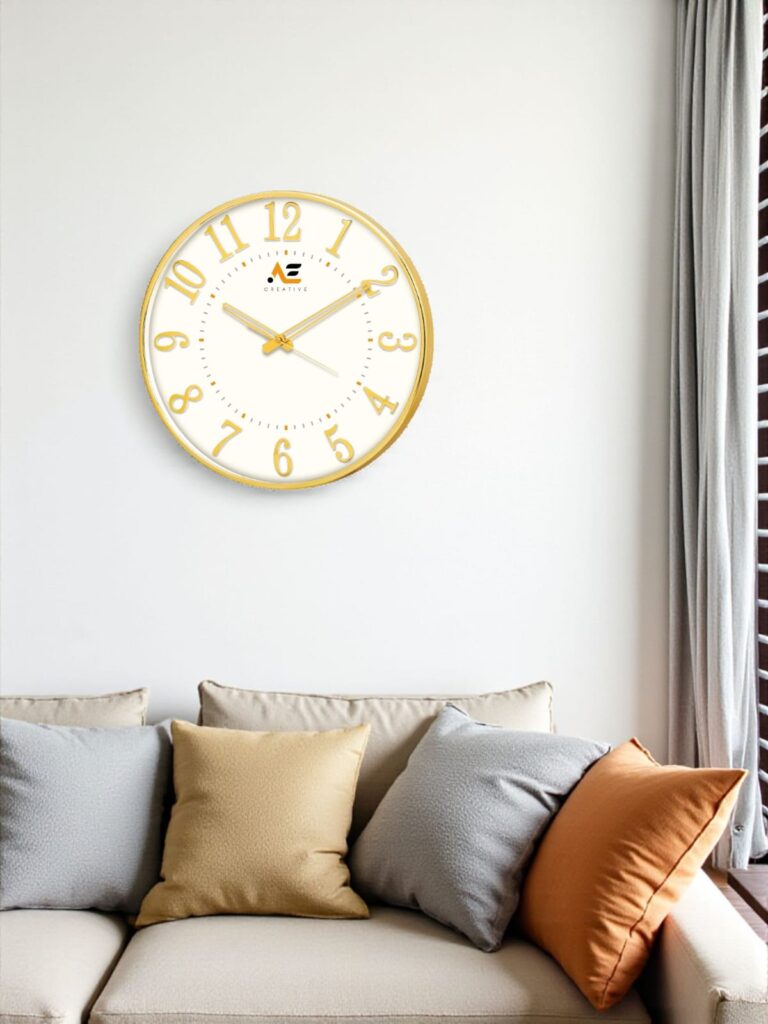 Classic Cream Clock – Elegant Neutral Wall Clock for Home