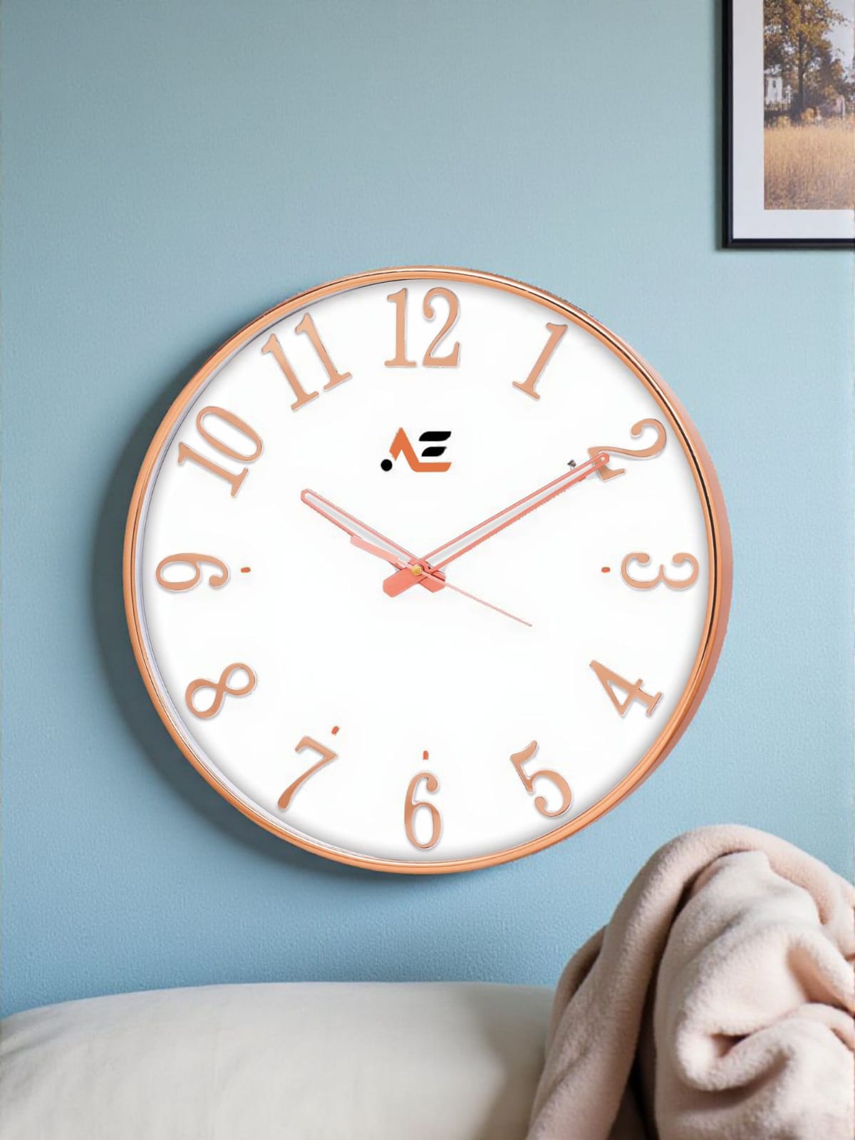 Diver’s White Clock – Bold Modern Wall Clock with White Dial
