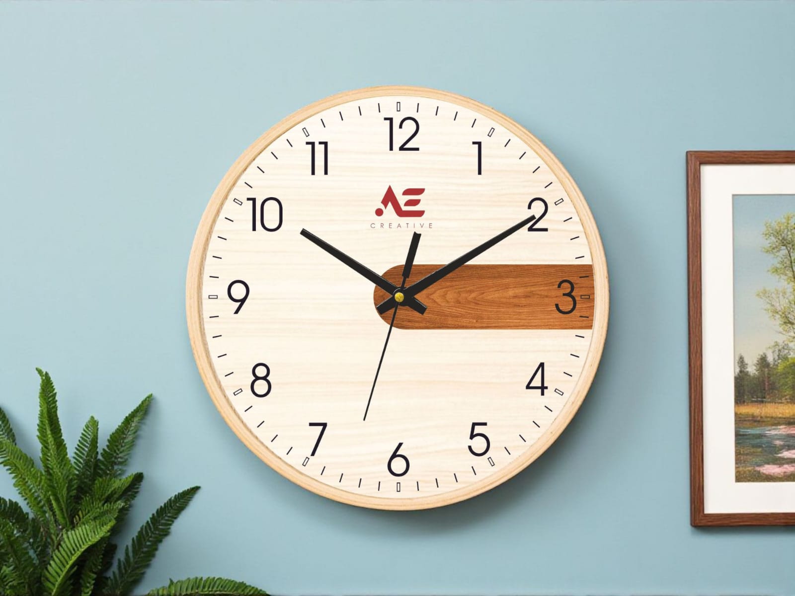 Wood Grain Clock – Rustic Wall Clock with Natural Charm
