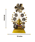 Ganesha Floral Metal Showpiece - Image 4