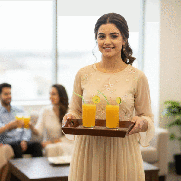 Wooden Serving Tray Set