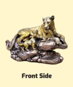 Lioness with Cub Decorative Sculpture - Image 2