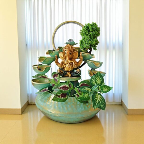 Lord Ganesha Fountain with Planter – Symbol of Serenity & Prosperity