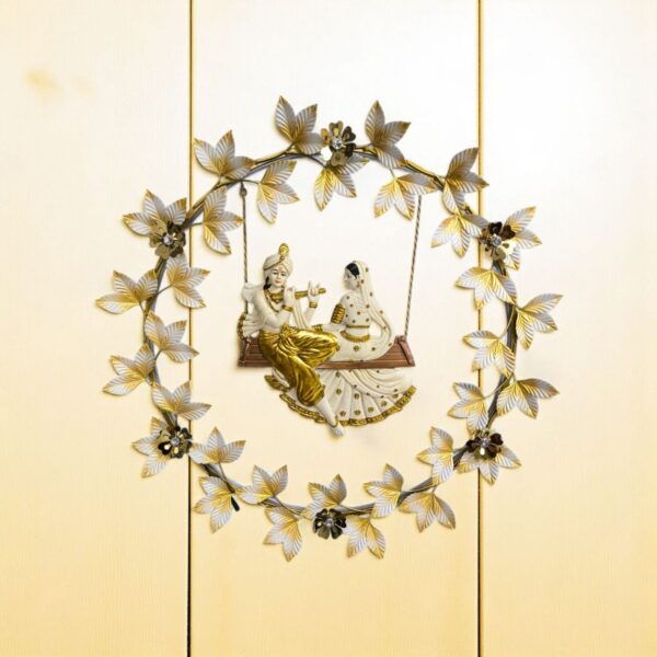 Radha Krishna Wall Hanging Metal Art