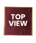 Wooden Cushion Stool with Brass Sheet - Image 2