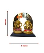 Lakshmi Ganesh Idol Set with Mirror Backdrop - Image 4