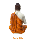 Meditating Buddha in Orange Robe - Image 2