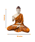 Meditating Buddha in Orange Robe - Image 4