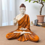 Meditating Buddha in Orange Robe