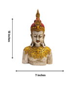 Regal Golden Buddha Head Statue - Image 4