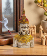 Regal Golden Buddha Head Statue