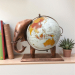 Vintage Elephant Globe