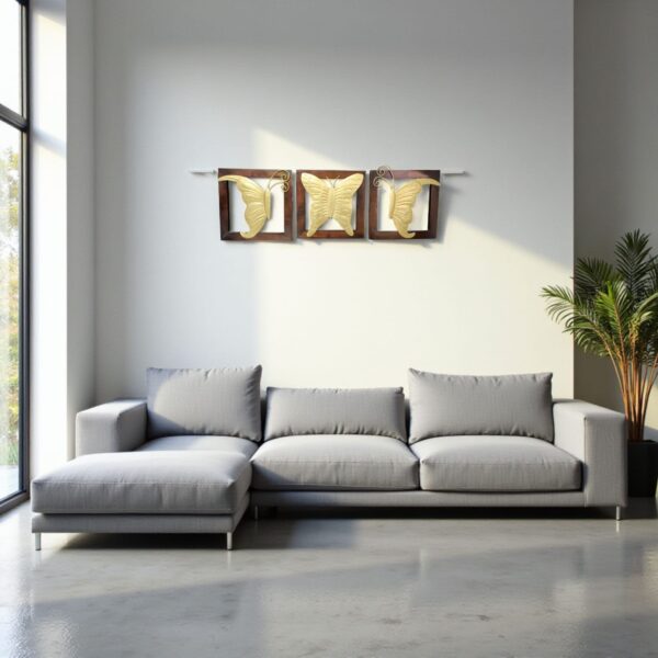 Golden Butterfly Wall Frames