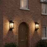 Modern Black Outdoor Wall Lantern Light