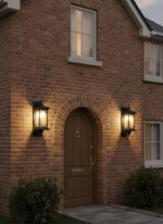 Modern Black Outdoor Wall Lantern Light