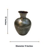 Hammered Metal Floor Vase - Image 2