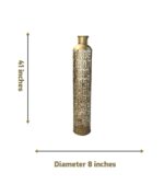 Luxury Handcrafted Gold Finish Floor Vase Lantern - Image 2