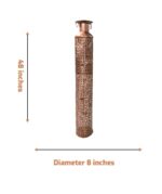 Handcrafted Antique Copper Finish Floor Vase Lantern - Image 2