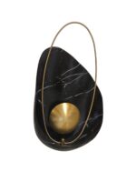 Contemporary Marble and Brass Wall Sconce - Image 2