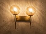 Brushed Brass Symmetrical 2-Light Fixture