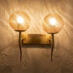 Brushed Brass Symmetrical 2-Light Fixture