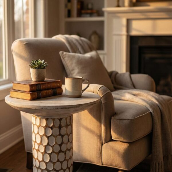 Industrial Chic Accent Side Table