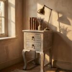 Elegant Hand Carved Wooden Nightstand
