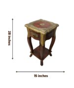 Handcrafted Traditional Coffee Table Stool - Image 2