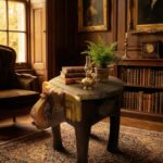 Rustic Solid Wood Round Accent Stool